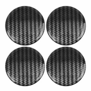 uxcell Wheel Center Cap Sticker Wheel Sticker Clear Resin Carbon Fiber Pack of 4 56.5mm 56.5 mm