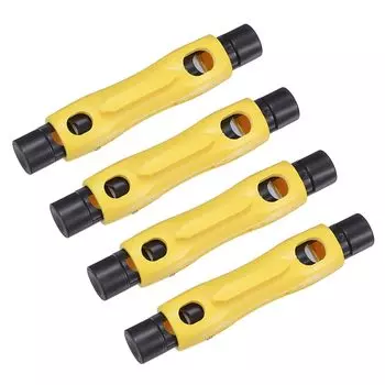 uxcell Wire Stripper Сетевой инструмент Кусачки для проводов Кусачки для зачистки проводов Кримпер 4 Желтый RG59/11/7/6 SK-5