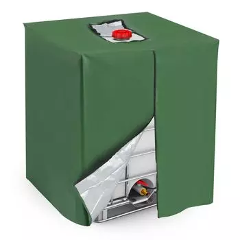 uxcell Zipper I BC Tote Cover 275 галлонов 210D Oxford Водонепроницаемый тент для резервуара с дождевой водой Защитный чехол 1000 л для наружного сада xx (39,37 47,24