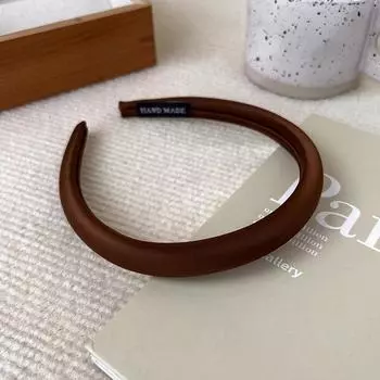 UXSL Винтажные Высококачественные Однотонные Сатиновые Повязки на Голову с Тонким Краем и Губкой Женские Элегантные Обручи для Волос Модные Аксессуары для Волос Новинка