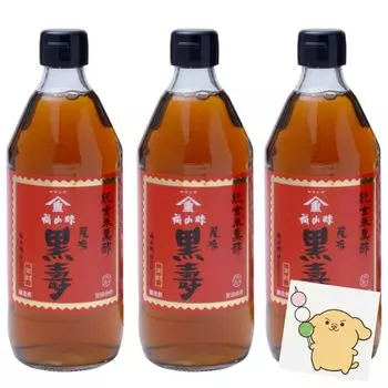 Уксус Fukuyama для заваривания Satsuma Kuroju 500 мл, набор из 3 штук, чистый черный уксус из коричневого риса