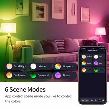 uya Bluetooth Smart LED Light Bulbs E27 220V 9W 15W 18W RGB Light Bulbs Управление через приложение Dimmable Timer Для Украшения Дома Спальни