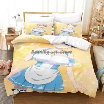 Узаки-чан хочет потусоваться! Комплект постельного белья Single Twin Full Queen King Size Bed Set Aldult Kid Bedroom Duvetcover Sets Anime 70x133cm 2pcs