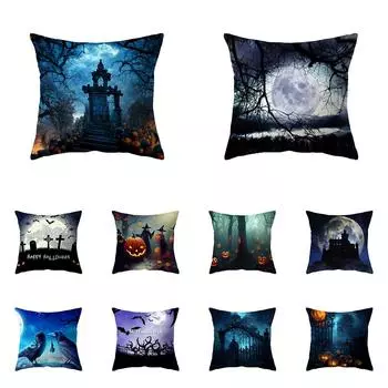 Ужас Хэллоуин летучая мышь тыква с принтом наволочка для дома, гостиной, украшения дивана, полиэстеровая подушка, наволочка 40X40CM