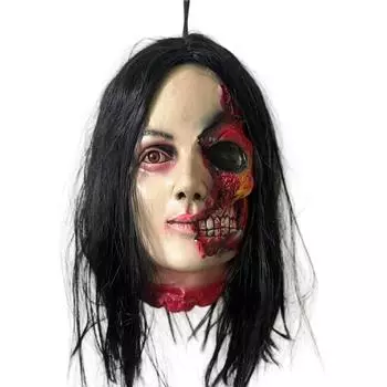 Ужасающие украшения в виде обезглавленных человеческих голов, реквизит для декораций в страшной тематике дома с привидениями и комнаты, подвешенные трупы, черепа One Size