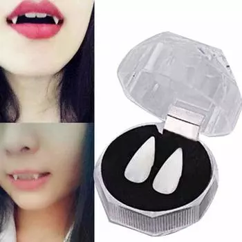 Ужасающие зубы вампира Хэллоуин зубные протезы реквизит зомби дьявол клыки зуб 14mm