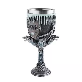 Ужасная голова черепа из смолы из нержавеющей стали кубок для вина кубок череп винный кубок E