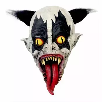 Ужасная маска клоуна-мутанта на Хэллоуин, рождественскую праздничную вечеринку, латексная маска, забавный клоун One size