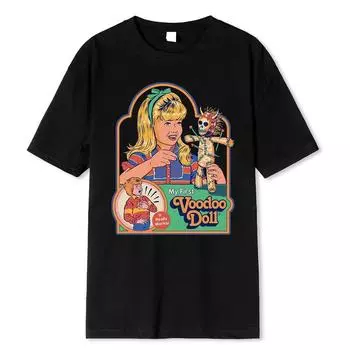 Ужасная серия комиксов My First Voodoo Dall Мужская уличная футболка с капюшоном из хлопка Одежда из дышащего мультфильма S