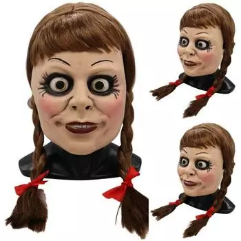 Ужасная уродливая кукла-маска на Хэллоуин, страшная латексная маска для лица, вечерние головные уборы, реквизит для костюма One Size