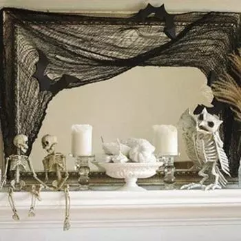 Ужасные рваные ткани, черная жуткая сетка, марля, реквизит для сцены на Хэллоуин, марля на Хэллоуин чёрный