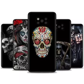 Ужасный чехол со скелетом черепа для Mi POCO X3 F3 GT Note 10 Pro Lite, чехол для Poco X3 NFC M3 Pro M3 F3 F1 Caso для Xiaomi CC9 Pro Mi Poco F3 GT
