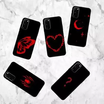 Ужасный красный чехол для телефона Samsung Galaxy S7 Edge Plus S9 S20Plus S20ULTRA S10lite S225G S10 чехол samsungS22plus5G