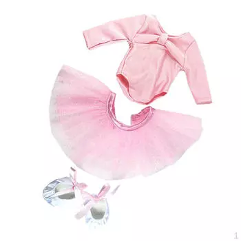 Узкая балетная танцевальная юбка, модельные туфли, одежда для 18-дюймовой куклы