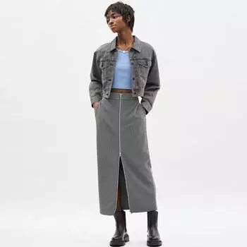 Узкая длинная юбка GU by Uniqlo с молнией спереди Q