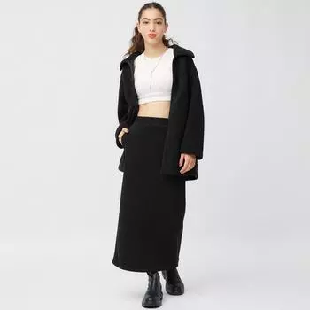 Узкая длинная юбка Gu Heavyweight Sweat, стандартная длина 82,5 89,5 см 09 BLACK/L