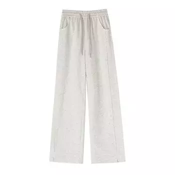 Узкие брюки-бананы, широкие брюки для женщин, весна, новые, с высокой талией, длинные, тонкие, прямые, свободные, повседневные, спортивные штаны S