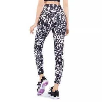 Узкие брюки для йоги с агатовым принтом Базовые спортивные брюки-карандаш S красный