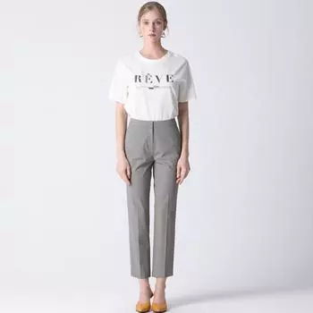 Узкие брюки Shs Miss Zan в клетку MELANGE BEIGE (ME)/55