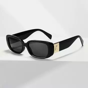 Узкие квадратные очки 2010-A Letter ретро солнцезащитные очки женские солнцезащитные очки, закрывающие лицо мужские