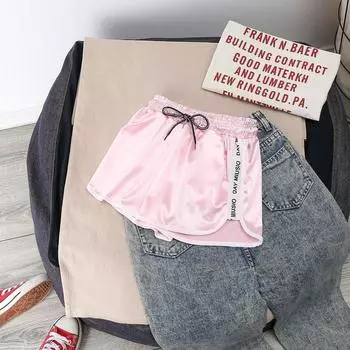 Узкие широкие спортивные шорты женские весна-лето новые бег фитнес досуг S белый