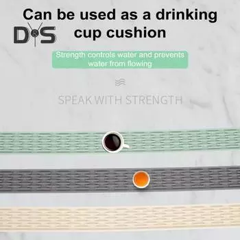 Узкий длинный силиконовый нескользящий коврик, термостойкий водонепроницаемый коврик для сушки, многофункциональный кухонный коврик для столешницы, прямоугольная мойка, сушилка для посуды бежевый