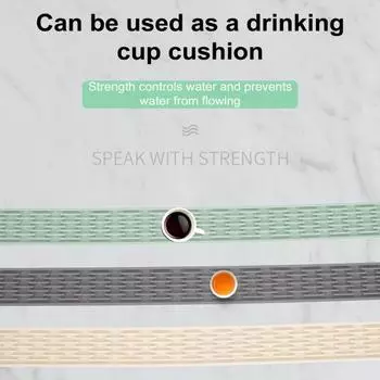 Узкий длинный силиконовый нескользящий коврик, термостойкий водонепроницаемый коврик для сушки, многофункциональный кухонный коврик для столешницы, прямоугольная мойка, сушилка для посуды светло-серый