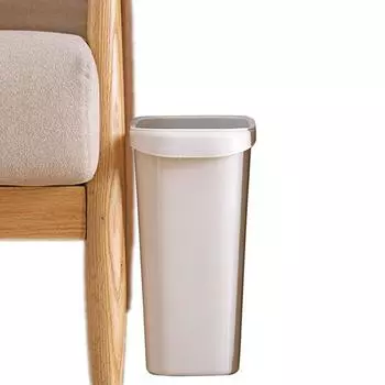 Узкий мусорный бак с открытым верхом, мусорный контейнер, мусорное ведро для ванной комнаты, декоративное мусорное ведро, компактный мусорный бак для узкого белый