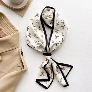 Узкий шейный платок, длинные волосы, ленты, шарфы, женские модные повязки на голову, шейные шарфы 13x110 см 13x110cm белый