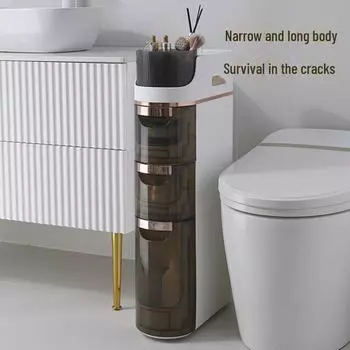 Узкий стеллаж для хранения вещей в ванной комнате для дома, кухни, гостиной, спальни 2nd floor белый