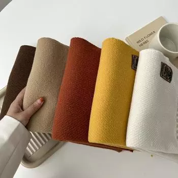 Узкий вариант однотонного шарфа женский зимний шерстяной шарф модный утолщенный теплый шарф для пары 45*196cm