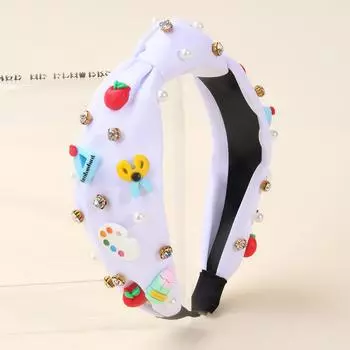 Узловатые широкие повязки на голову диадема для школы жемчуг карандаш резинки для волос детская обруч для волос девочки дети повседневная тиара аксессуары