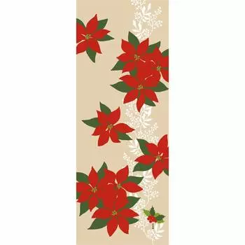 узор хама расписанный тенугуи пуансеттия бежевый