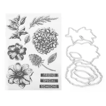 Узор с цветком Прозрачная печать Изготовление открыток для скрапбукинга Украшение фотоальбома