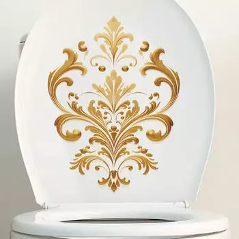 Узорчатый унитаз с ванной комнатой, украшение для дома, настенная наклейка 22*29CM/fun-m60