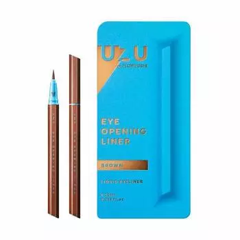 UZU BY FLOWFUSHI Eye opening liner [Brown] Liquid eyeliner Hot water off Alcohol free Dye free Hypoallergenic
