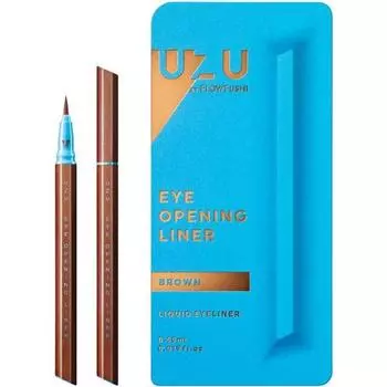 UZU BY FLOWFUSHI Eye opening liner Brown Liquid eyeliner Hot water off Alcohol free Dye free Hypoallergenic