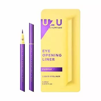 UZU BY FLOWFUSHI Eye Opening Liner Purple Liquid Eyeliner Hot Water Off Alcohol Free Hypoallergenic 1 piece (x 1)
