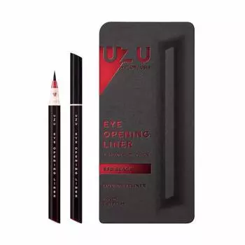 UZU BY FLOWFUSHI Seven Shades of Black Red Black Liquid Eyeliner Hot Water Off Hypoallergenic