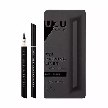 UZU BY FLOWFUSHI Seven Shades of Black Pitch Black Liquid Eyeliner Hot Water Off Hypoallergenic