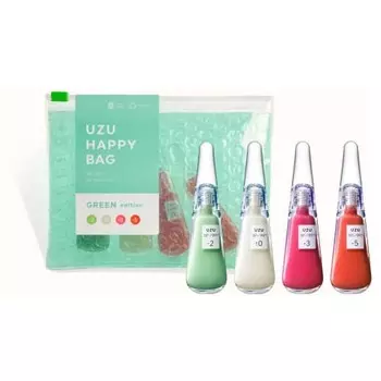 uzu от flowfushi happy bag green edition 38c/99f uzu lip series роскошный набор из 4 предметов стоимостью до 7040 иен помада для губ блеск для губ лак для ухода за губами