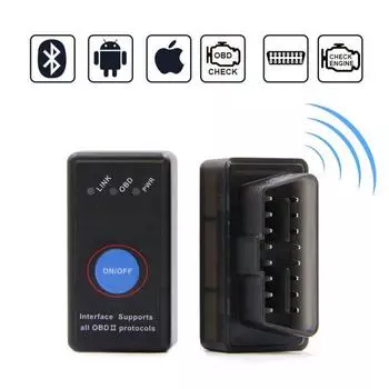 V06H4K-1 Super Mini Elm327 Bluetooth OBD2 V1.5 Автомобильный диагностический инструмент Адаптер сканера Автоматический диагностический инструмент