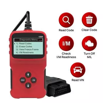V309 Obd2 сканер автомобильный профессиональный инструмент проверки неисправности двигателя автомобиля сигнальная лампа считыватель кодов диагностический инструмент многоязычный V309