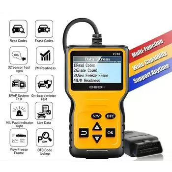 V310 Профессиональный сканер кодов OBD, считыватель кодов неисправностей двигателя автомобиля OBDII/EOBD, диагностический инструмент для всех автомобилей 1996 года и новее V310