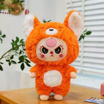 V3 Three Baby Cartoon Plush Toy With Soft Pp Cotton Filling For Bedroom Kids Fox,30cm
