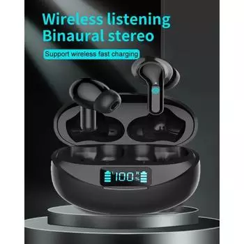 V5.1 Специальный дизайн, светодиодный дисплей мощности, настоящие стереонаушники с низкой задержкой, спортивные наушники, оптовые беспроводные Bluetooth-гарнитуры