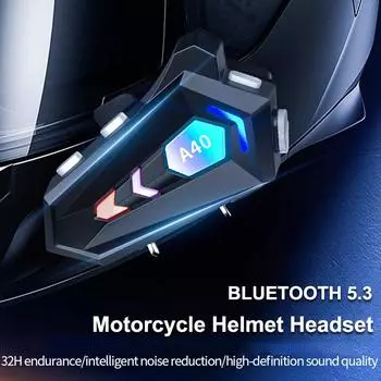V5.3 Bluetooth мотоциклетный шлем гарнитура беспроводные наушники Hands Free с RGB красочные водонепроницаемые наушники для катания на лыжах