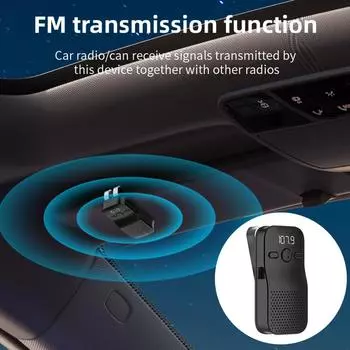 V5.4 Bluetooth-динамик Handsfree автомобильный комплект Крепление для солнцезащитного козырька Беспроводной аудиоприемник Громкая связь Громкий музыкальный плеер Двойной микрофон