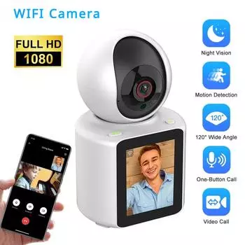 V5 WIFI камера 4 МП с автоматическим отслеживанием, видеозвонок в один клик с экраном, камера видеонаблюдения для помещений, радионяня