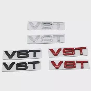 V6T V8T значок наклейки на автомобиль для S3 A4L A6L A7 Q5 Q7 аксессуары для модификации кузова боковая часть тела логотип эмблема украшения наклейки V6T красный